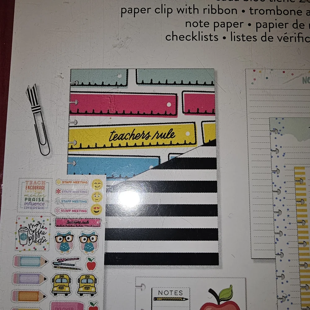 Happy Planner Teacher Classic Sized Accessories Pack 121 Pieces NIP